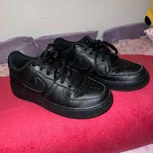 Black air forces, Nike brand, black, Size 4.5 Y